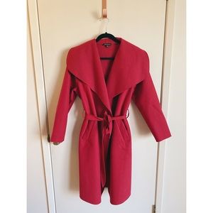 Red wrap jacket
